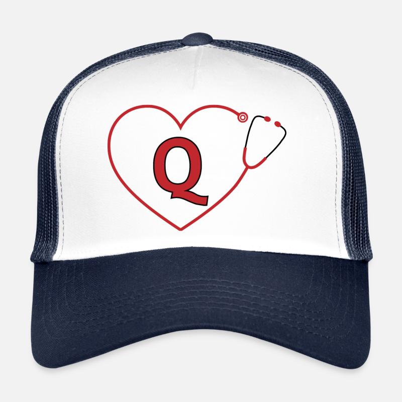 Lettre q stéthoscope Casquette trucker 
