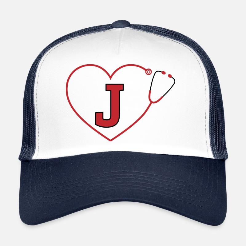 Letter j stethoscope Trucker Cap