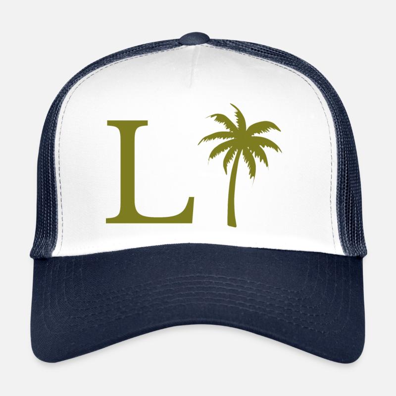 Lettre l vert Palm Casquette trucker 