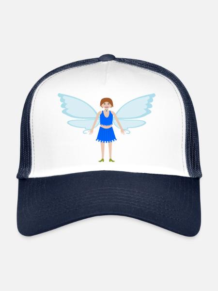 Bluebell Flower Fairy Fantasy Art - Trucker Cap - white/navy - Front