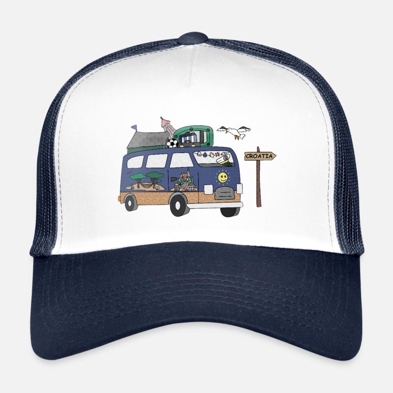 Camping Paradise Camper Croatia Casquette trucker 