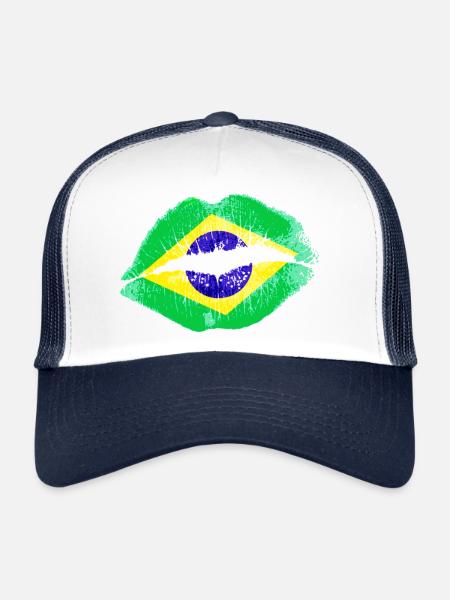 Kiss (Brazil / Brasil) - Trucker Cap - white/navy - Front