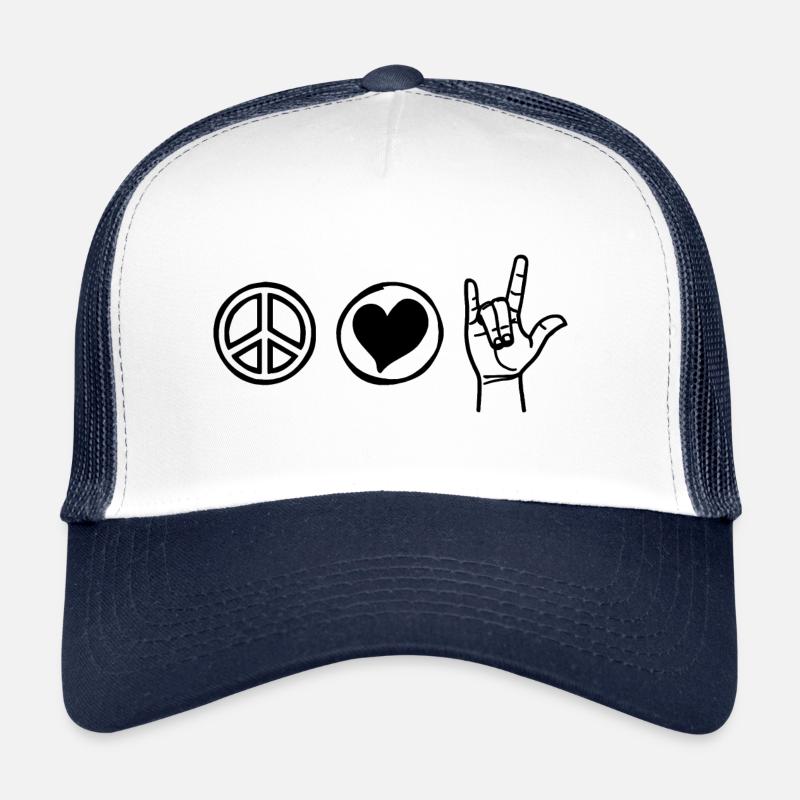 Peace Love Rock 'n’Roll Mélodophile Casquette trucker 