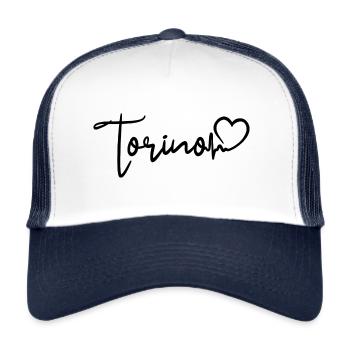 Torino Heartbeat Turin Italie - Casquette trucker  - blanc/marine - Devant