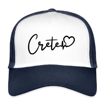 Crète heartbeat île de Crète - Casquette trucker  - blanc/marine - Devant