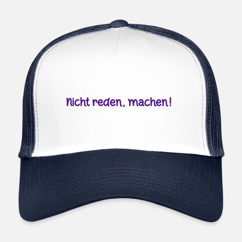 Weisheit Statement Sprüche Slogan Spruch - Trucker Cap - Weiß/Navy