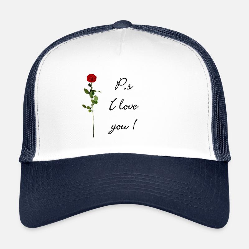 PsIloveyou - Trucker Cap - Weiß/Navy
