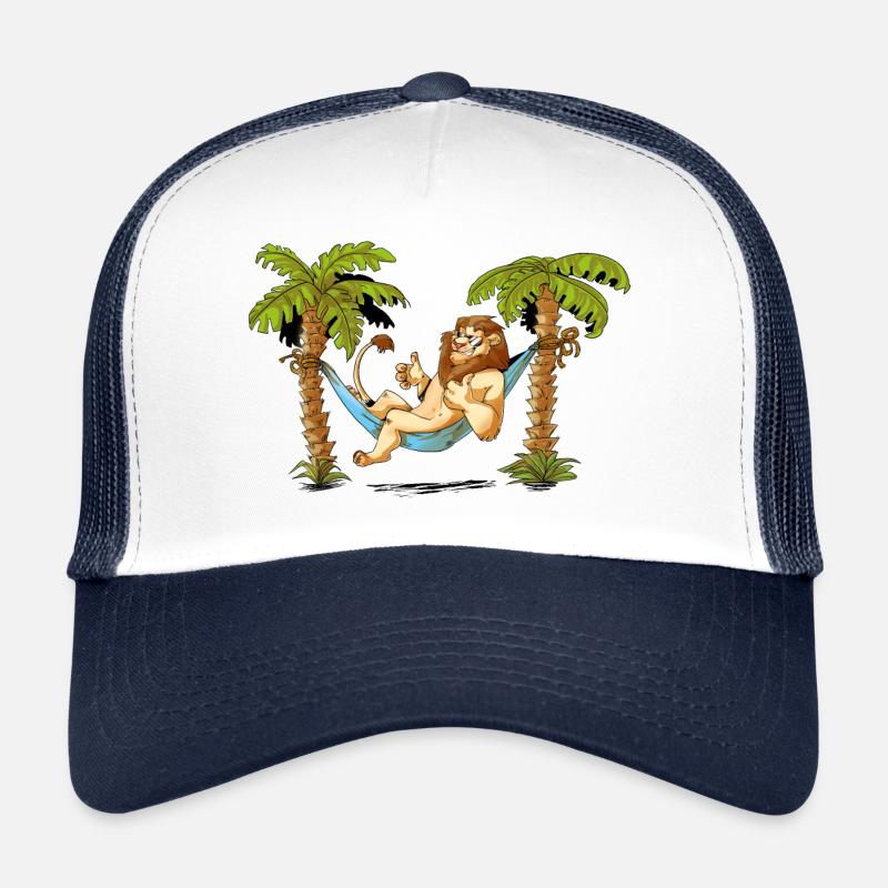 Maskotti Artur - Relaxing - Trucker Cap - white/navy