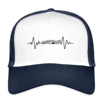 Formel Herzschlag Motorsport - Trucker Cap - Weiß/Navy - Vorne