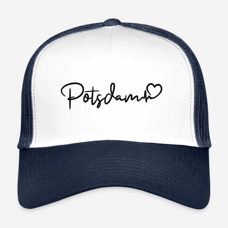 Potsdam Herzschlag - Trucker Cap - Weiß/Navy