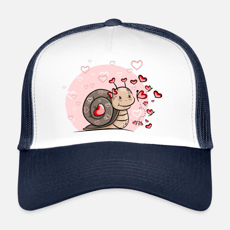Snail with hearts Trucker Cap