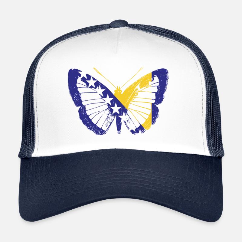 Schmetterling Bosna - Trucker Cap - Weiß/Navy