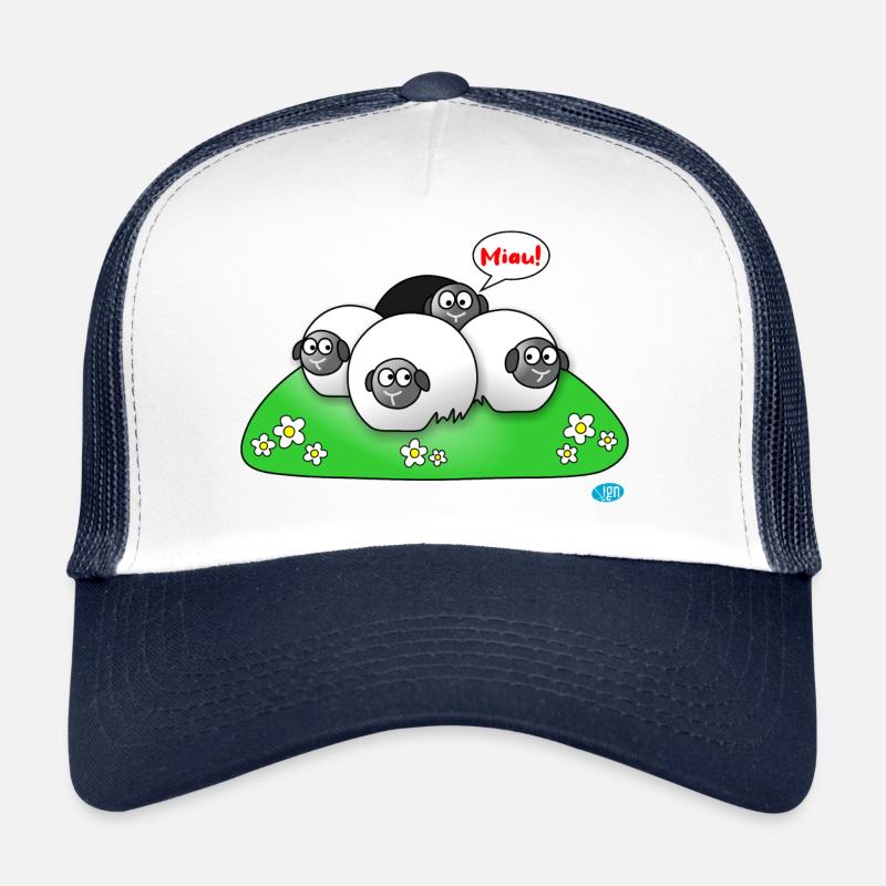 Mouton au syndrome du chat. Miau ! Casquette trucker 