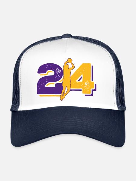 La mamba the legend of Basketball 24 - Casquette trucker  - blanc/marine - Devant