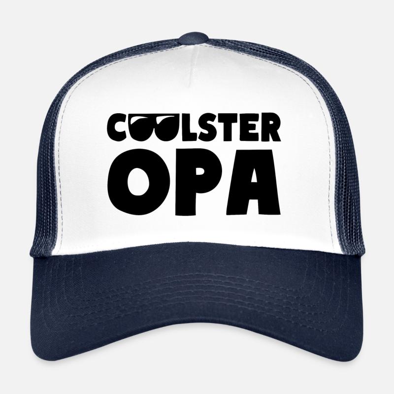 COOLSTER OPA - Trucker Cap - Weiß/Navy