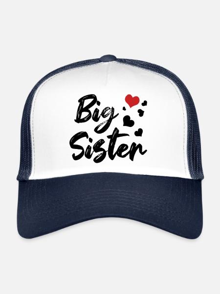 Grande Sœur Frères et sœurs Chérie - Casquette trucker  - blanc/marine - Devant