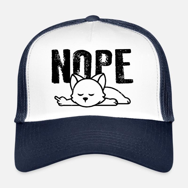 NOPE Katze mit Mittelfinger Spaß Lustiges Katzen Trucker Cap