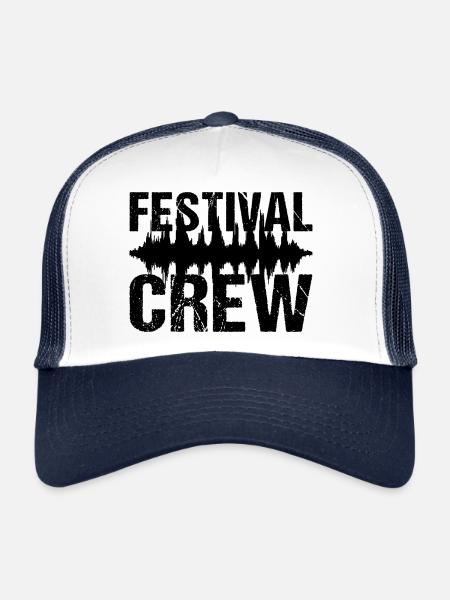 Festival Crew Music Festival Party - Trucker Cap - white/navy - Front