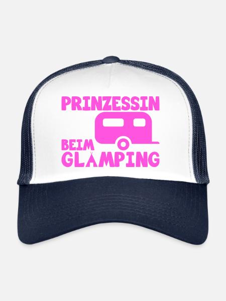 Glamping Prinzessin - Trucker Cap - Weiß/Navy
