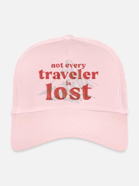 Not every traveler is lost - Trucker Cap - pale pink - Front