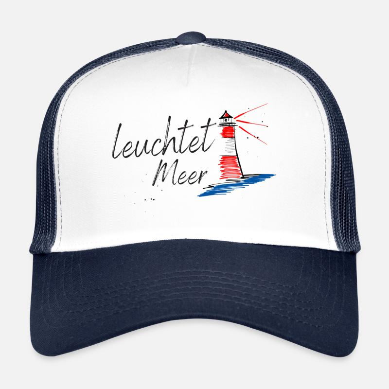 LeuchtWERK. Meer erleben. Jeden Tag. - Trucker Cap - Weiß/Navy