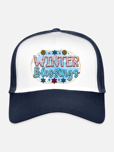 Winter blessings - Trucker Cap - white/navy - Front