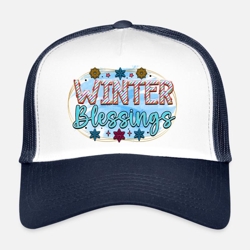 Segen des Winters - Trucker Cap - Weiß/Navy