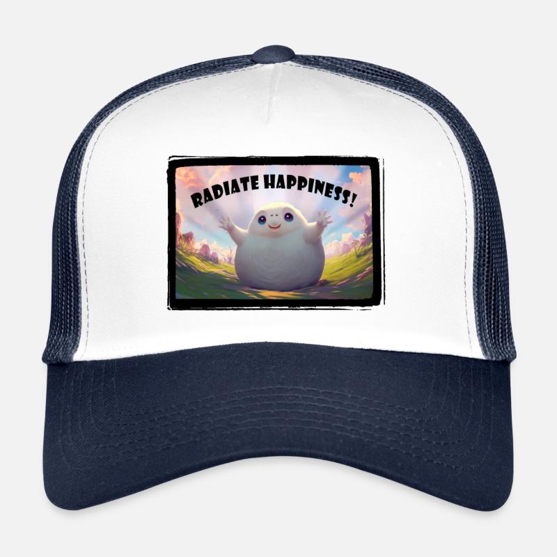 Strahlen Sie Glück aus - Trucker Cap - Weiß/Navy
