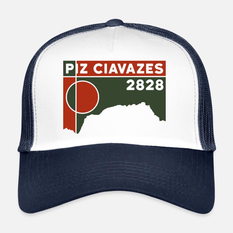 Piz Ciavazes Hiking Skiing Dolomites Souvenirs Trucker Cap