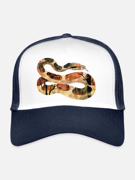 Boa constrictor - Trucker Cap - white/navy - Front