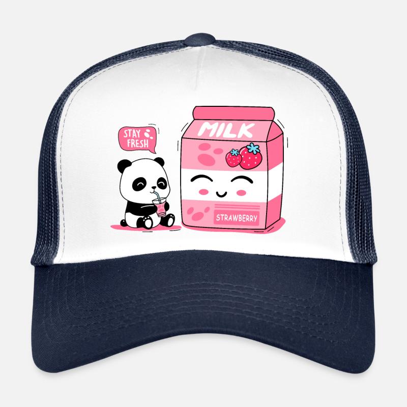 Panda et lait Casquette trucker 