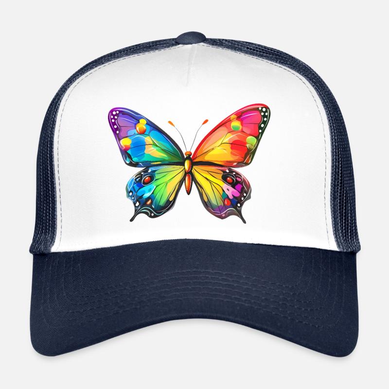 Schmetterling Regenbogen Trucker Cap