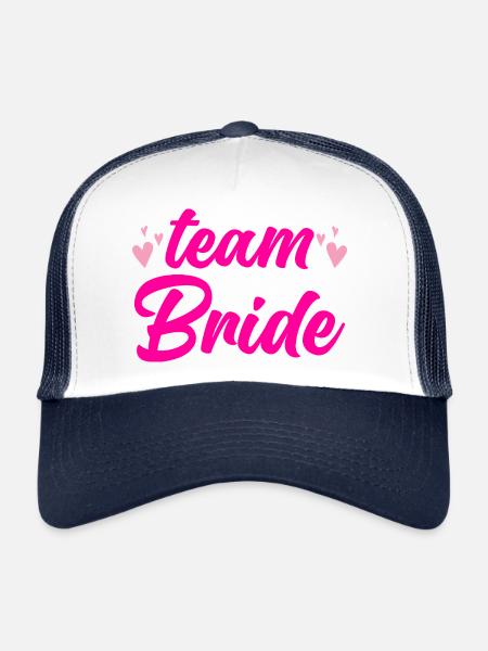 Team Bride Bachelorette Party Team Bride Squad - Casquette trucker  - blanc/marine - Devant
