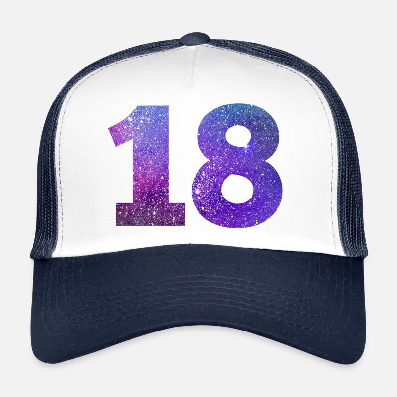 Numéro 18 galaxie Casquette trucker 