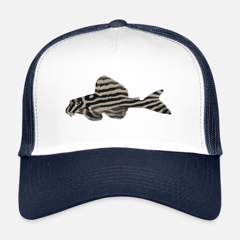Zebrawels (L46) - Trucker Cap - Weiß/Navy