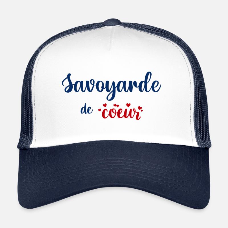 Savoyarde de coeur - Casquette trucker  - blanc/marine