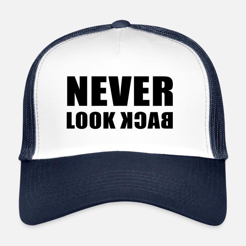 Never Look Back - Trucker Cap - Weiß/Navy