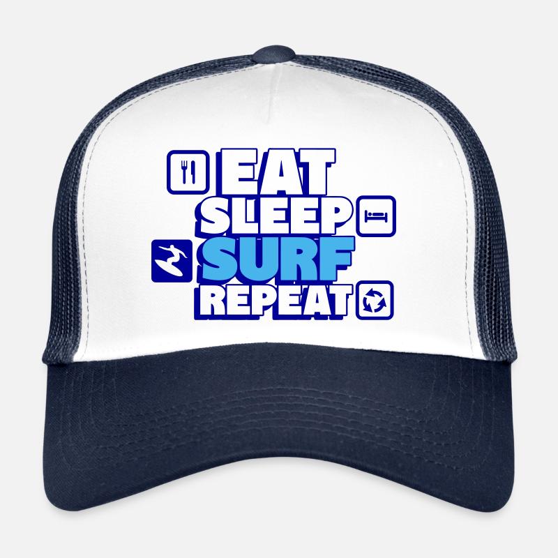 Eat, sleep, train, surf – repeat! Trucker Cap