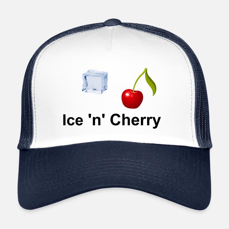Eiswürfel und Kirsche - Trucker Cap - Weiß/Navy