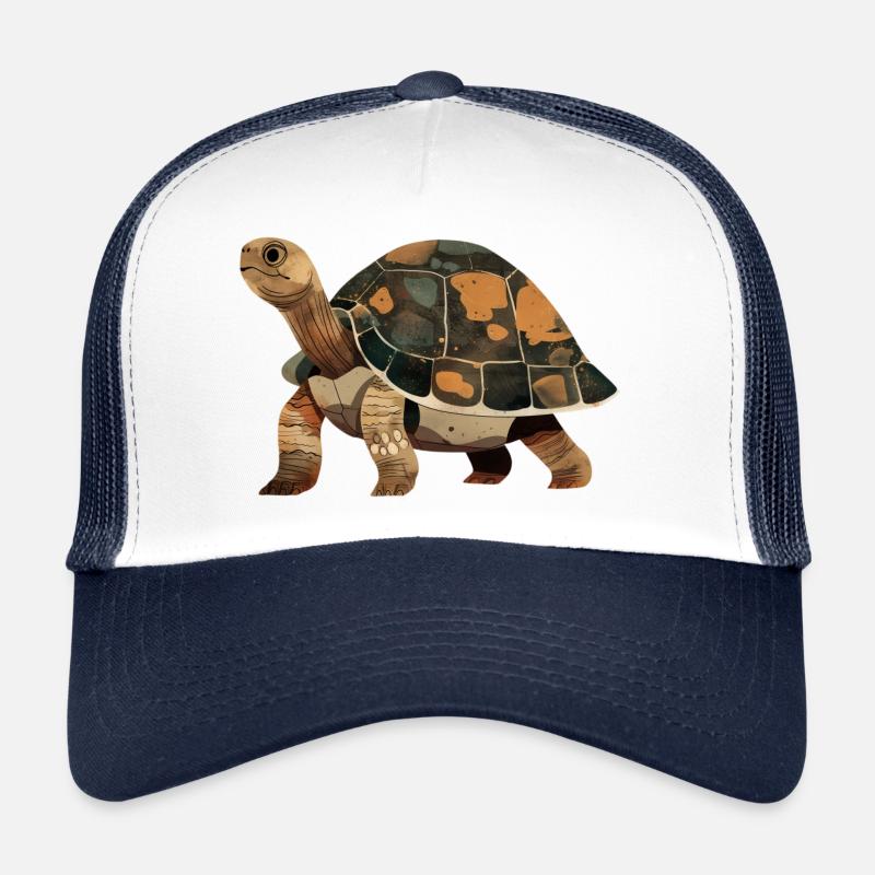 Tortue - Casquette trucker  - blanc/marine