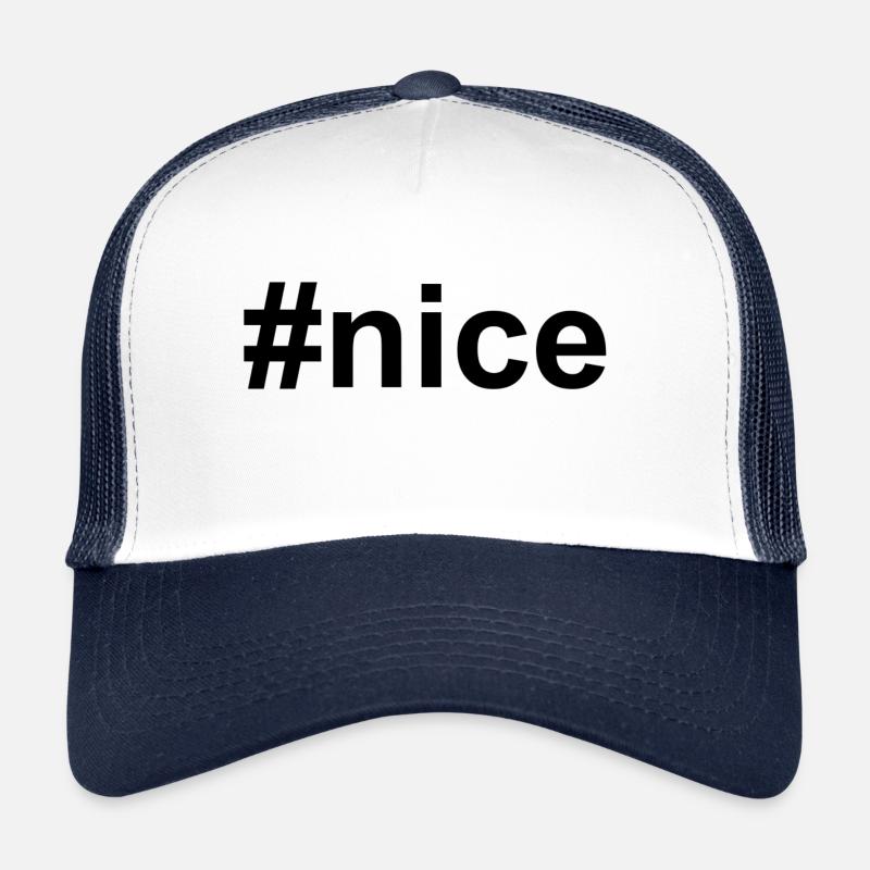 #nice - Trucker Cap - Weiß/Navy