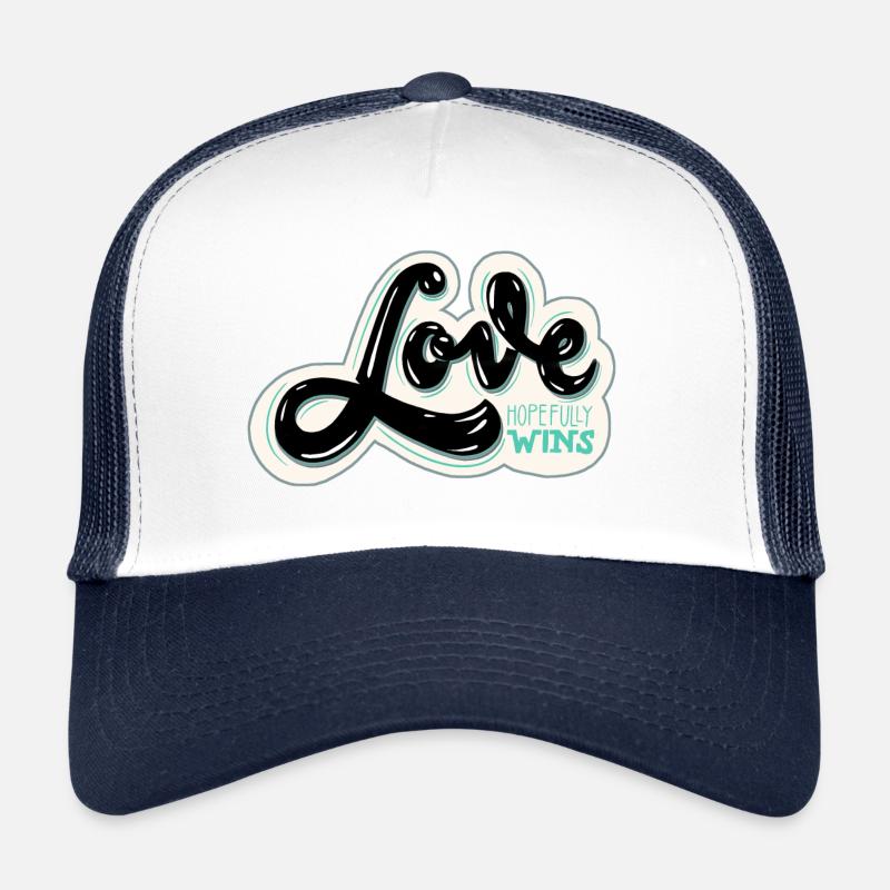 Love - Trucker Cap - white/navy