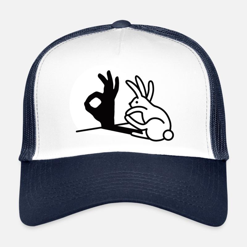 Rabbit Shadow Hand OK Okay Picobello Italy Trucker Cap
