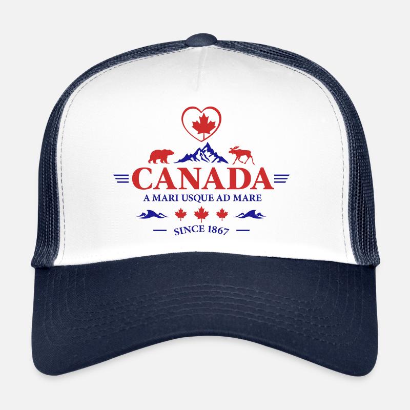 Canada Vancouver Montréal Toronto Maple Leaf Bears - Casquette trucker  - blanc/marine