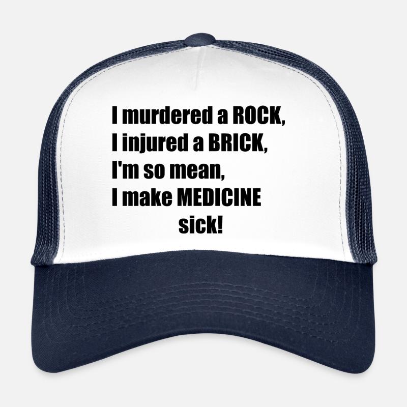 The Legend Rock Brick Medicine - Trucker Cap - Weiß/Navy