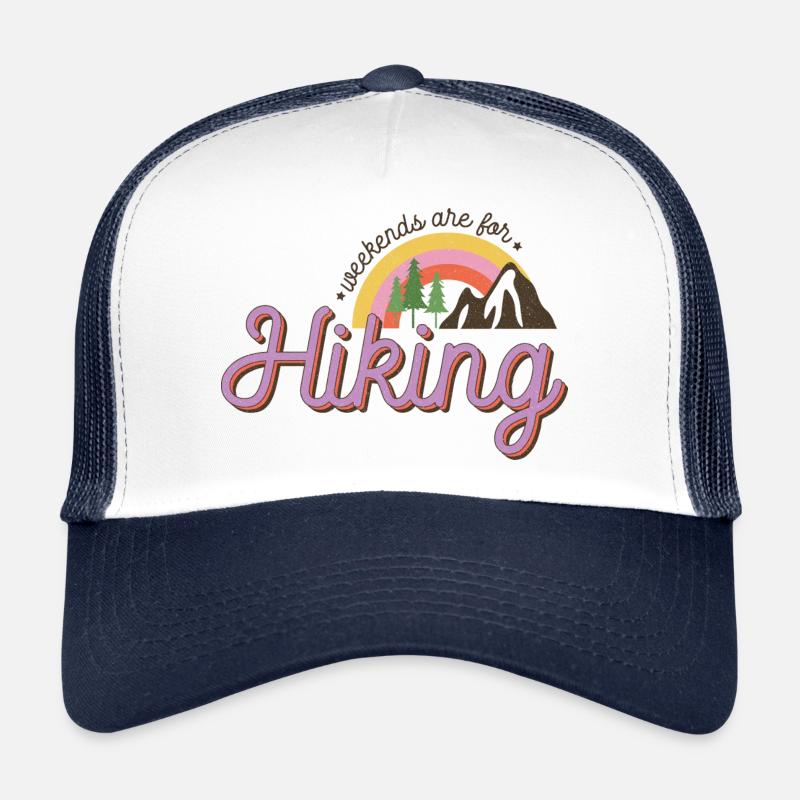 weekends are for hiking - Trucker Cap - white/navy