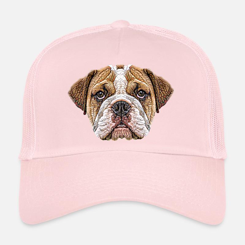 Visage de bouledogue anglais Casquette trucker 
