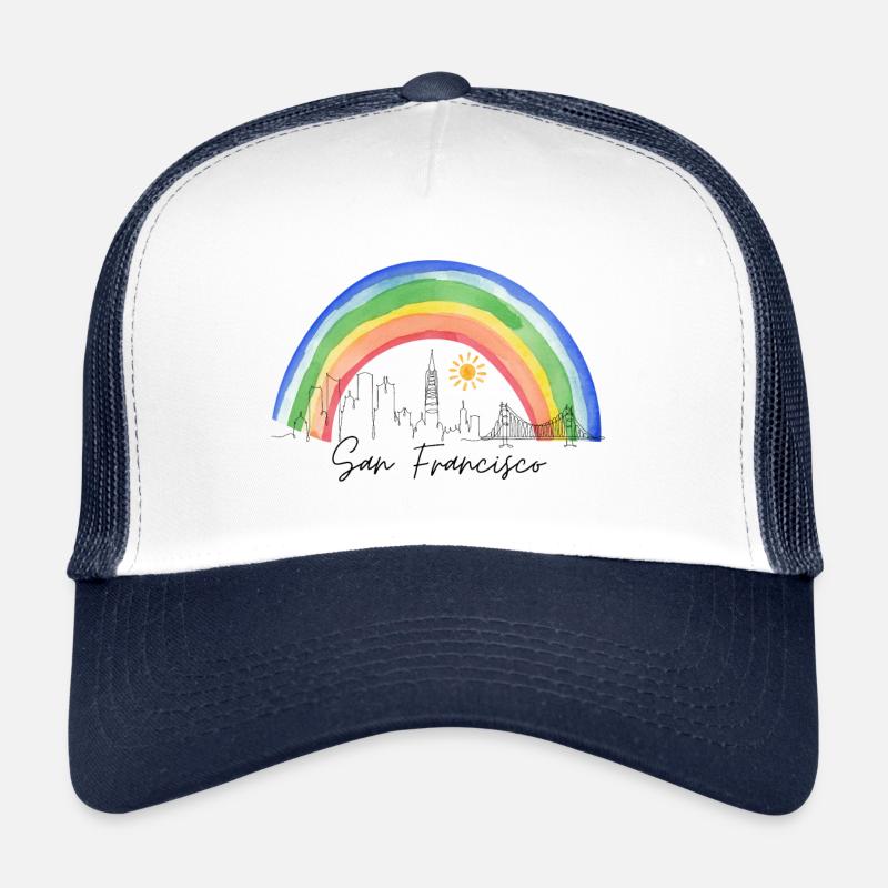 San Francisco Regenbogen Skyline Trucker Cap