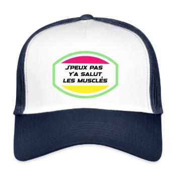 I LOVE BISCOTEAUX - Casquette trucker  - blanc/marine - Devant