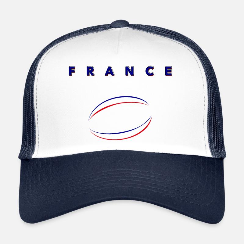 FRANCE RUGBY BALL - Trucker Cap - white/navy